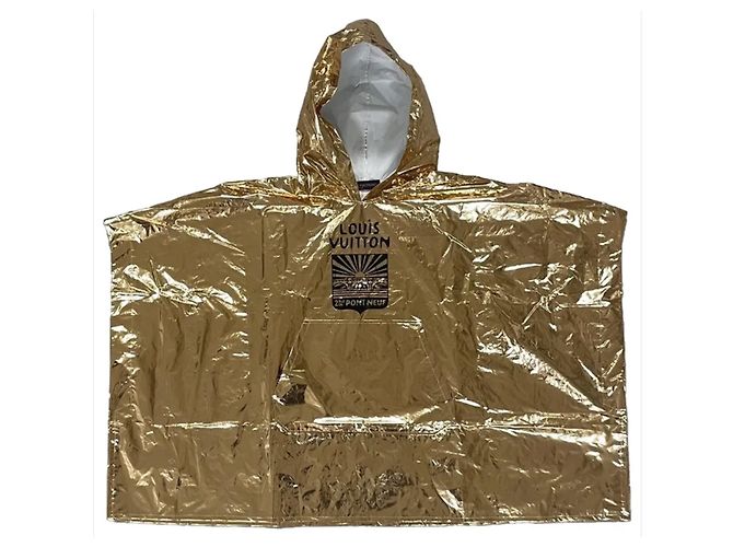 LOUIS VUITTON Poncho da Sfilata Pharrell Williams nuovo D'oro - vista 4