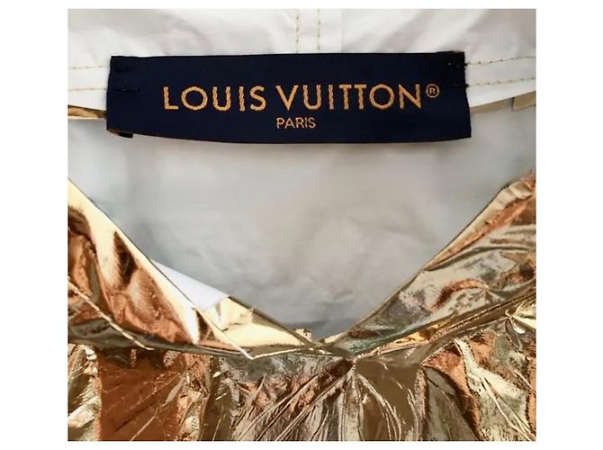 LOUIS VUITTON Poncho da Sfilata Pharrell Williams nuovo D'oro - vista 5