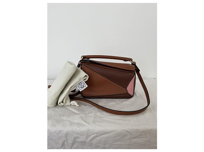 Loewe Puzzle Bag Mini Braun Pink - Ansicht 2