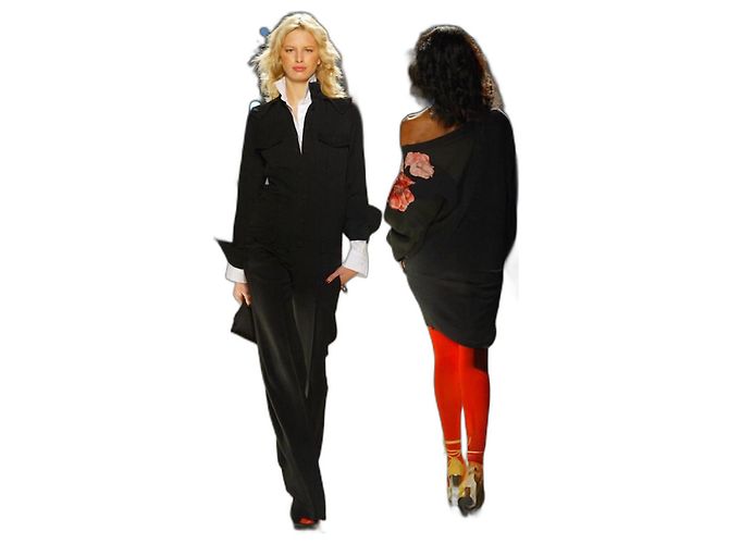 Chloé Hose, Modell FW2003 von Phoebe Philo. Schwarz - Ansicht 2