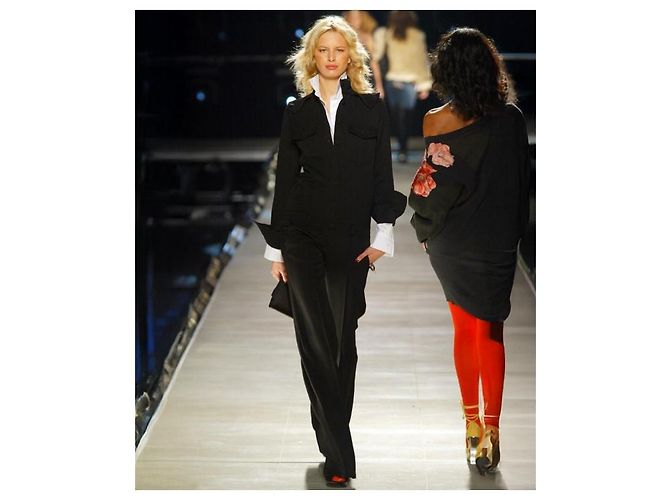 Chloé Hose, Modell FW2003 von Phoebe Philo. Schwarz - Ansicht 3