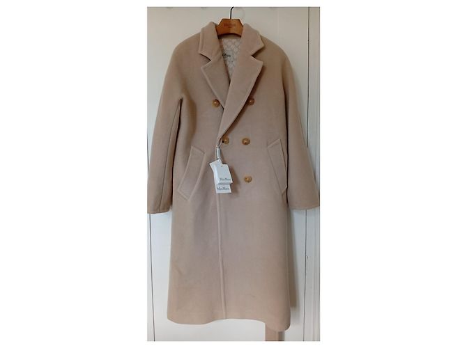 Abrigo Max Mara de lana y cachemira crema Crudo - vista 2