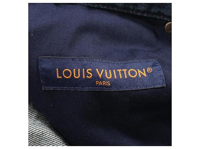 Pantalones de denim de algodón Monogram Louis Vuitton Azul Azul marino - vista 3