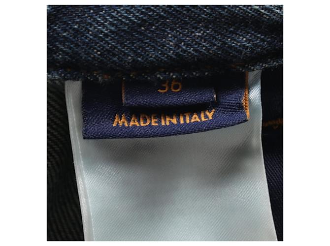 Pantalones de denim de algodón Monogram Louis Vuitton Azul Azul marino - vista 4