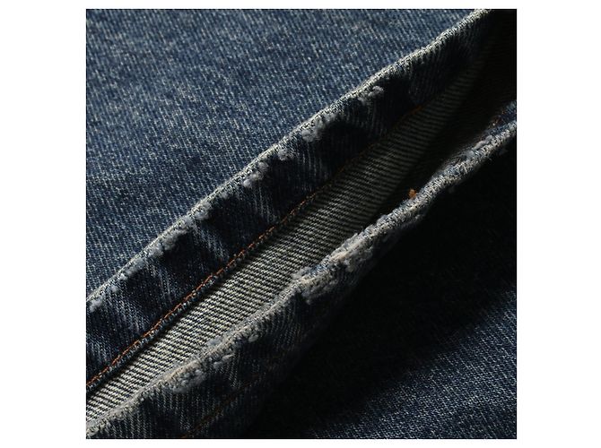 Pantalones de denim de algodón Monogram Louis Vuitton Azul Azul marino - vista 9