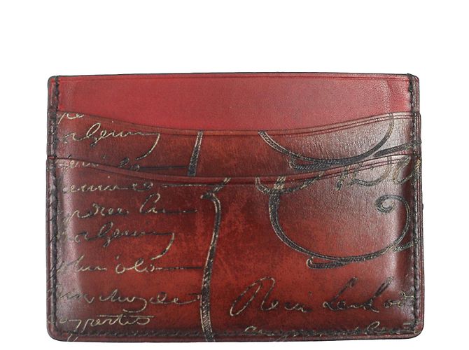 Berluti Pass case Calligraphy Leather Card Case Brown - view 2