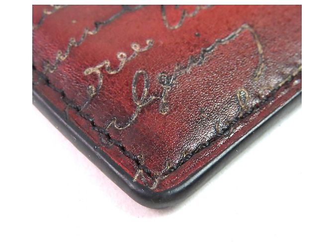 Berluti Pass case Calligraphy Leather Card Case Brown - view 4