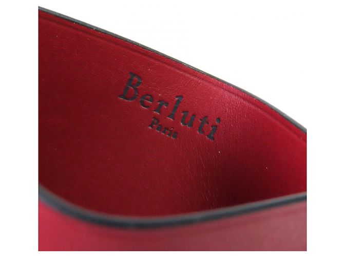 Berluti Pass case Calligraphy Leather Card Case Brown - view 6