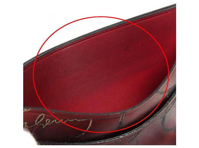 Berluti Pass case Calligraphy Leather Card Case Brown - view 8