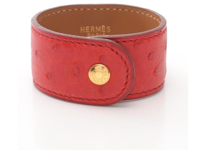 Bracciale Medor in Struzzo Hermès Rosso - vista 2