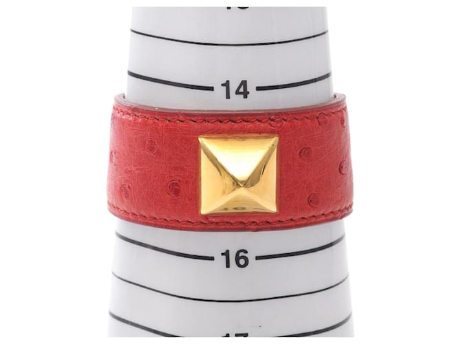 Bracciale Medor in Struzzo Hermès Rosso - vista 5