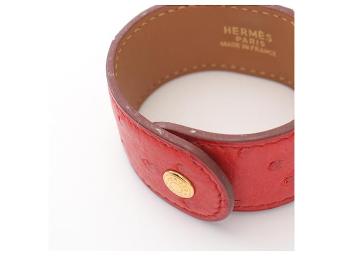 Bracciale Medor in Struzzo Hermès Rosso - vista 6