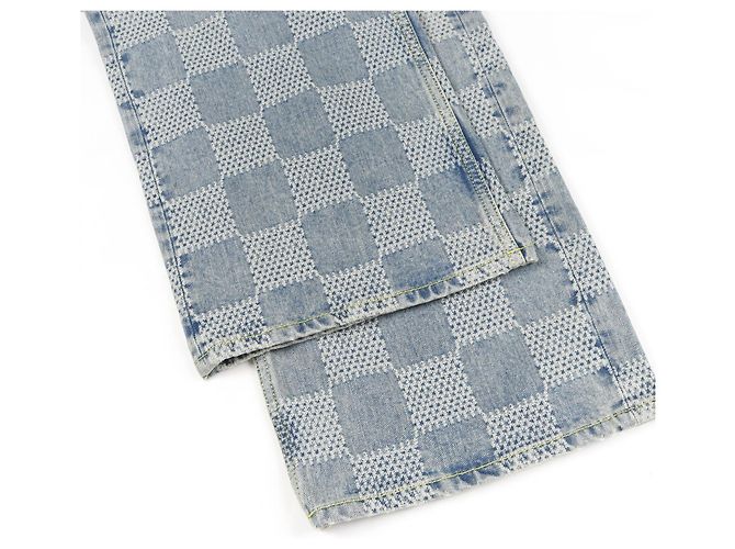 Pantalones de denim Damier Louis Vuitton Azul - vista 7