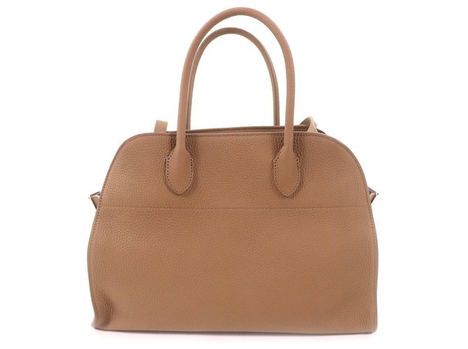 THE ROW Borsa in pelle di vitello Soft Margaux 12 Beige Taupe - vista 3