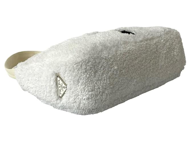 Borsa mini Terry di Prada Bianco - vista 8