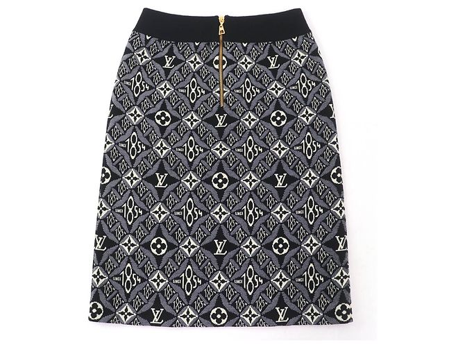 Strickwollrock mit Monogram SINCE1854 von Louis Vuitton Schwarz - Ansicht 2