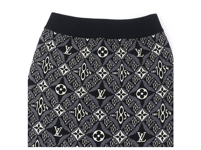 Strickwollrock mit Monogram SINCE1854 von Louis Vuitton Schwarz - Ansicht 3