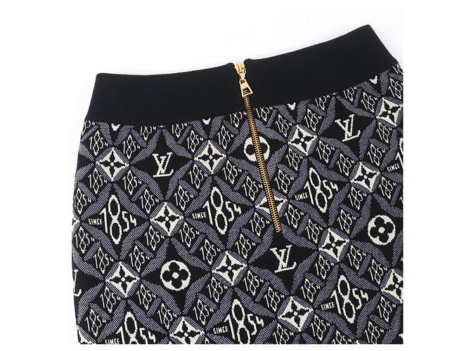 Strickwollrock mit Monogram SINCE1854 von Louis Vuitton Schwarz - Ansicht 4
