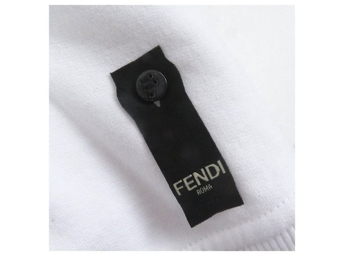 Baumwoll-Sweatshirt mit geprägtem Fendi-Logo Weiß - Ansicht 5