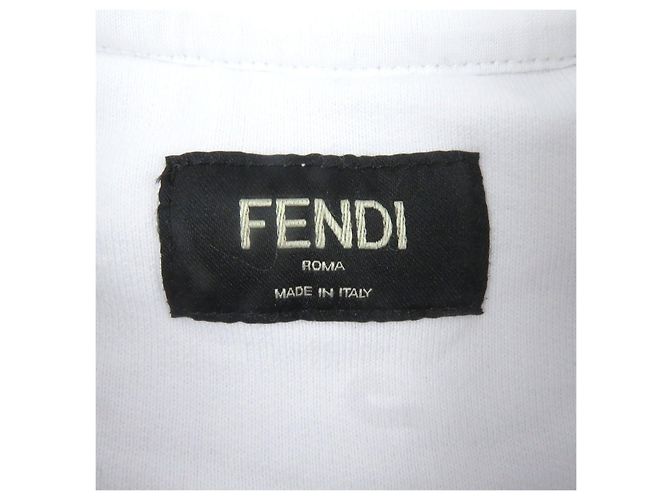 Baumwoll-Sweatshirt mit geprägtem Fendi-Logo Weiß - Ansicht 6