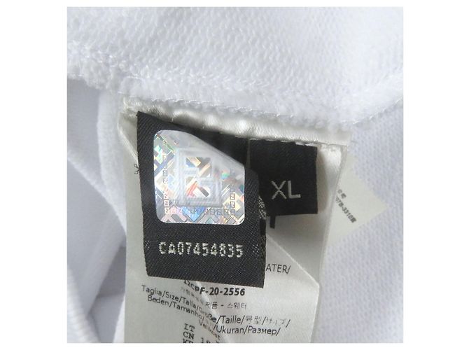 Baumwoll-Sweatshirt mit geprägtem Fendi-Logo Weiß - Ansicht 7
