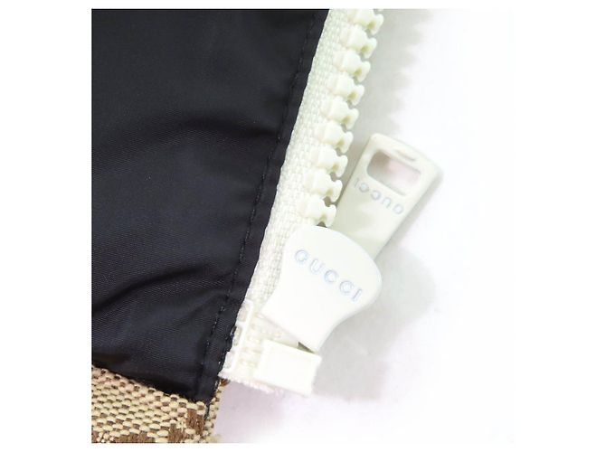 Chaleco de plumas de lona de algodón GG Gucci Castaño - vista 9