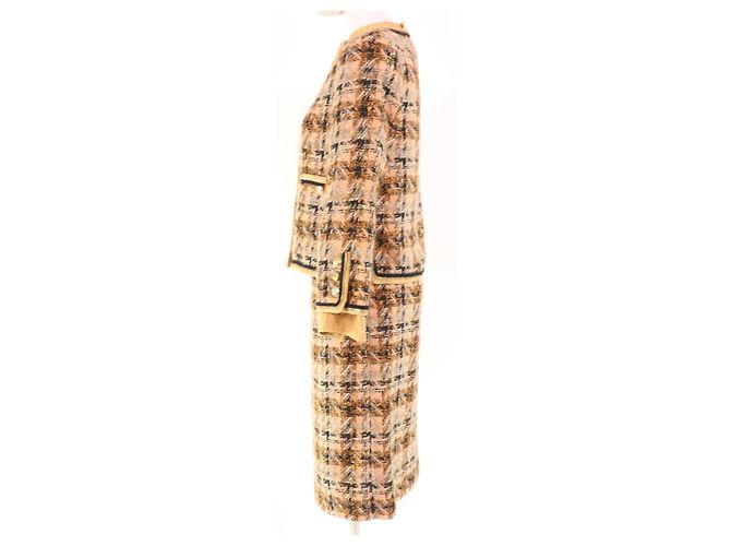 Conjunto de 3 piezas de tweed Chanel Castaño - vista 2