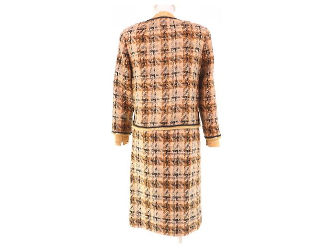 Conjunto de 3 piezas de tweed Chanel Castaño - vista 3