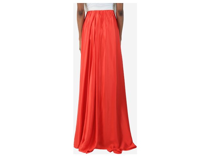 Autre Marque Rotes Seiden-Maxikleid - Größe UK 8 - Ansicht 3