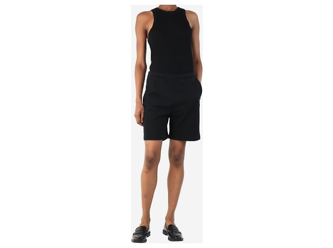Acne Bermuda preto com bolsos com zíper - tamanho XS - vista 2