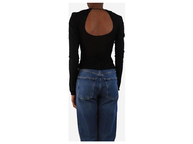 Autre Marque Schwarzes transparentes Crop-Top - Größe XS - Ansicht 2
