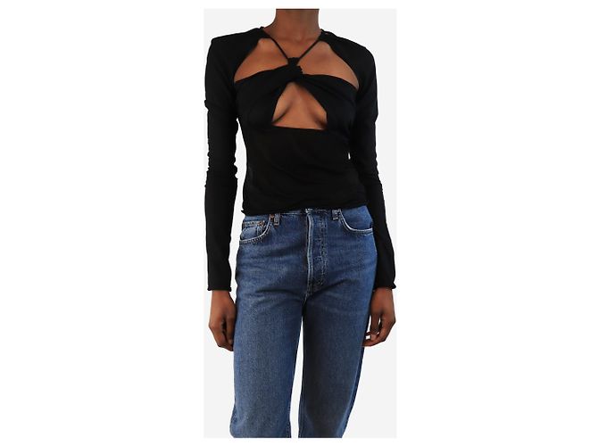Autre Marque Schwarzes transparentes Crop-Top - Größe XS - Ansicht 3