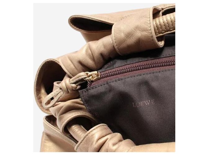 Loewe Borsa Aire in Nappa Dorata D'oro - vista 10