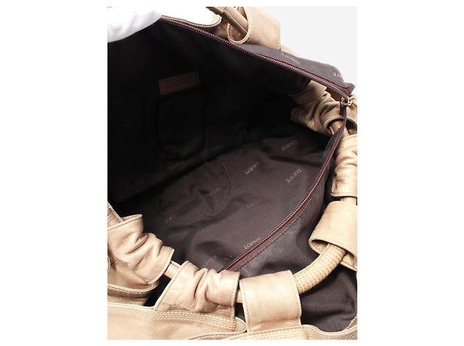Loewe Borsa Aire in Nappa Dorata D'oro - vista 4