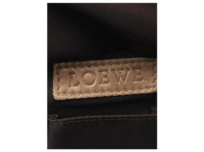 Loewe Borsa Aire in Nappa Dorata D'oro - vista 5