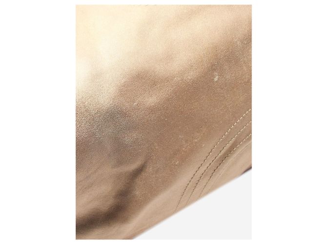 Loewe Borsa Aire in Nappa Dorata D'oro - vista 8