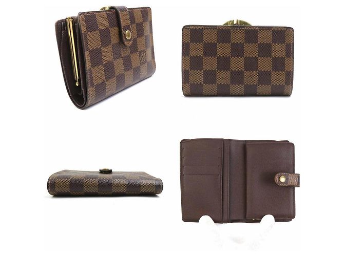 Cartera Bifold Viennois Damier Louis Vuitton Castaño Damier ebene - vista 2
