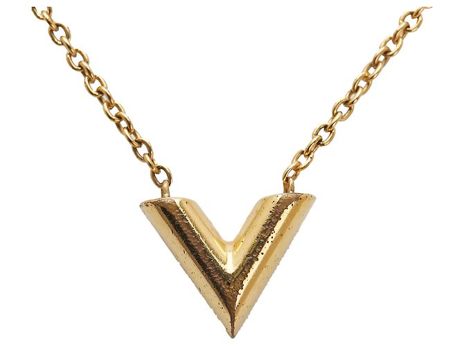 Collana Essenziale V Placcata Oro Louis Vuitton D'oro - vista 2