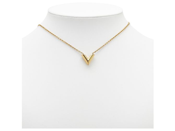 Collana Essenziale V Placcata Oro Louis Vuitton D'oro - vista 6