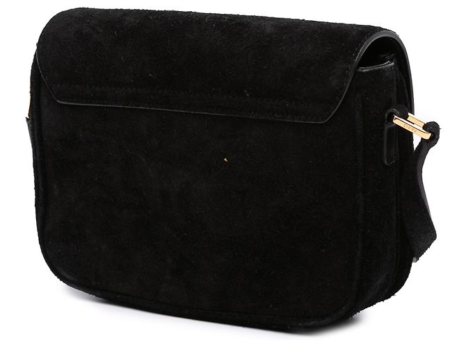 Céline Borsa Pampille Piccola in Suede Nera di Celine Nero - vista 2