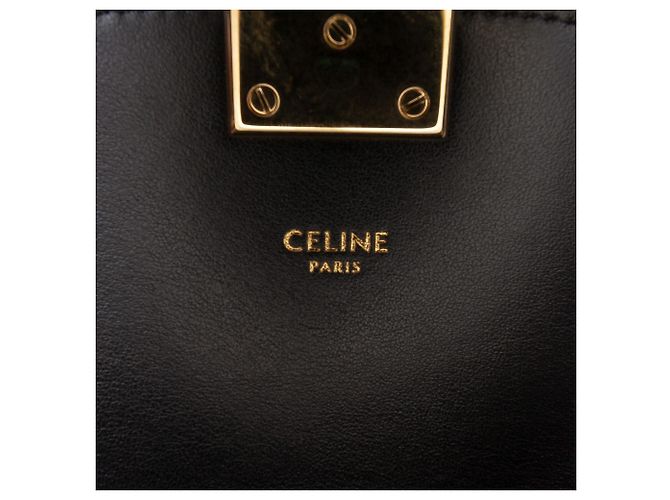 Céline Borsa Pampille Piccola in Suede Nera di Celine Nero - vista 5