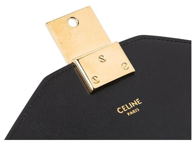 Céline Borsa Pampille Piccola in Suede Nera di Celine Nero - vista 8