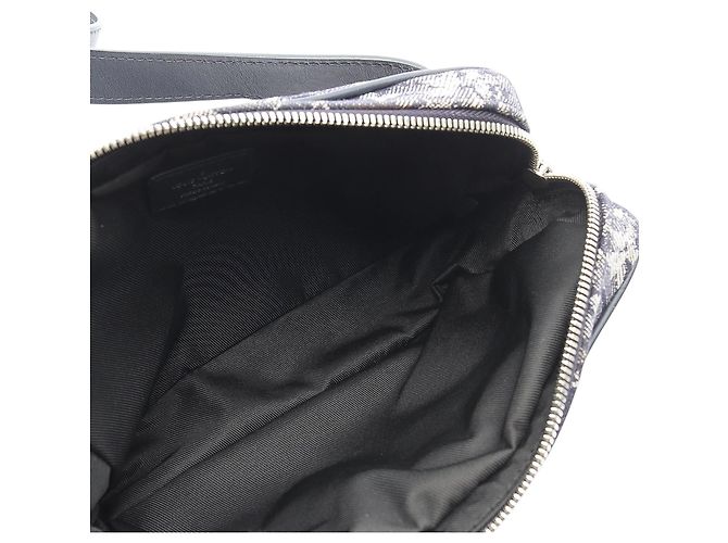 Bumbag da esterno in arazzo monogramma blu Louis Vuitton Blu navy - vista 12