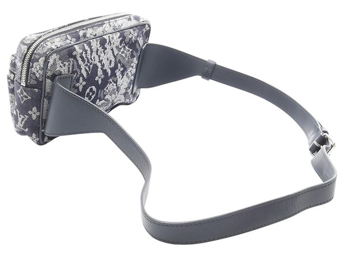 Bumbag da esterno in arazzo monogramma blu Louis Vuitton Blu navy - vista 2