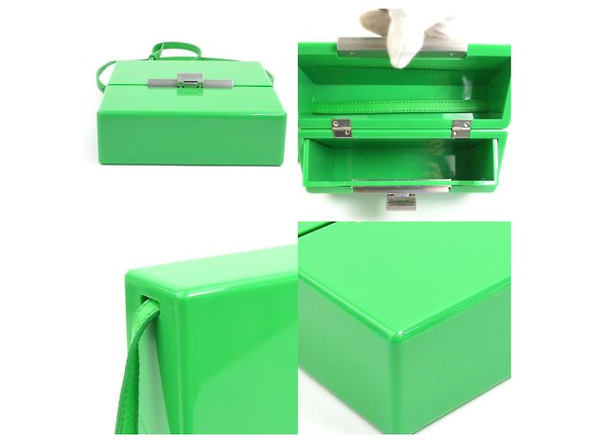 Borsa a Spalla Daisy in Acrilico e Pelle di Bottega Veneta Verde - vista 4