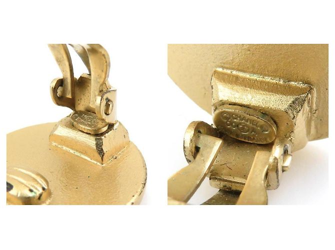Orecchini a clip in metallo con strass Chanel Coco Mark Rosso D'oro - vista 5