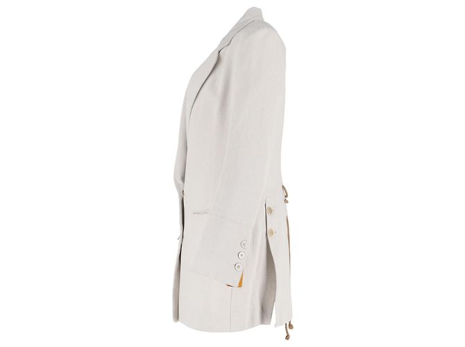 Casaco duplo Ann Demeulemeester em algodão branco - vista 2