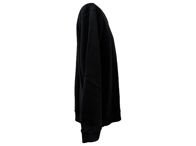 Givenchy Sweatshirt mit gebrochenem Logo aus schwarzer Baumwolle - Ansicht 2