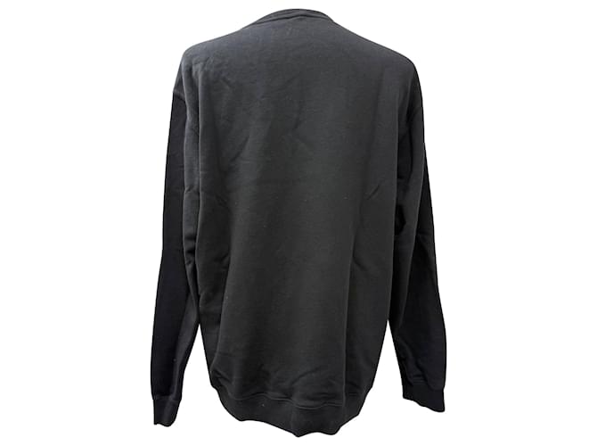 Givenchy Sweatshirt mit gebrochenem Logo aus schwarzer Baumwolle - Ansicht 3