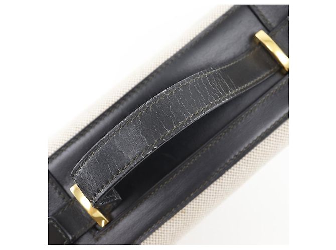 Borsa a mano in vitello Vanity di Hermès Nero Beige - vista 5